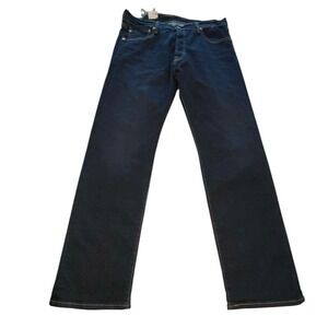 New Levi's Men's 501 Original Button Fly Jeans Size 36x32 Straight Dark Wash